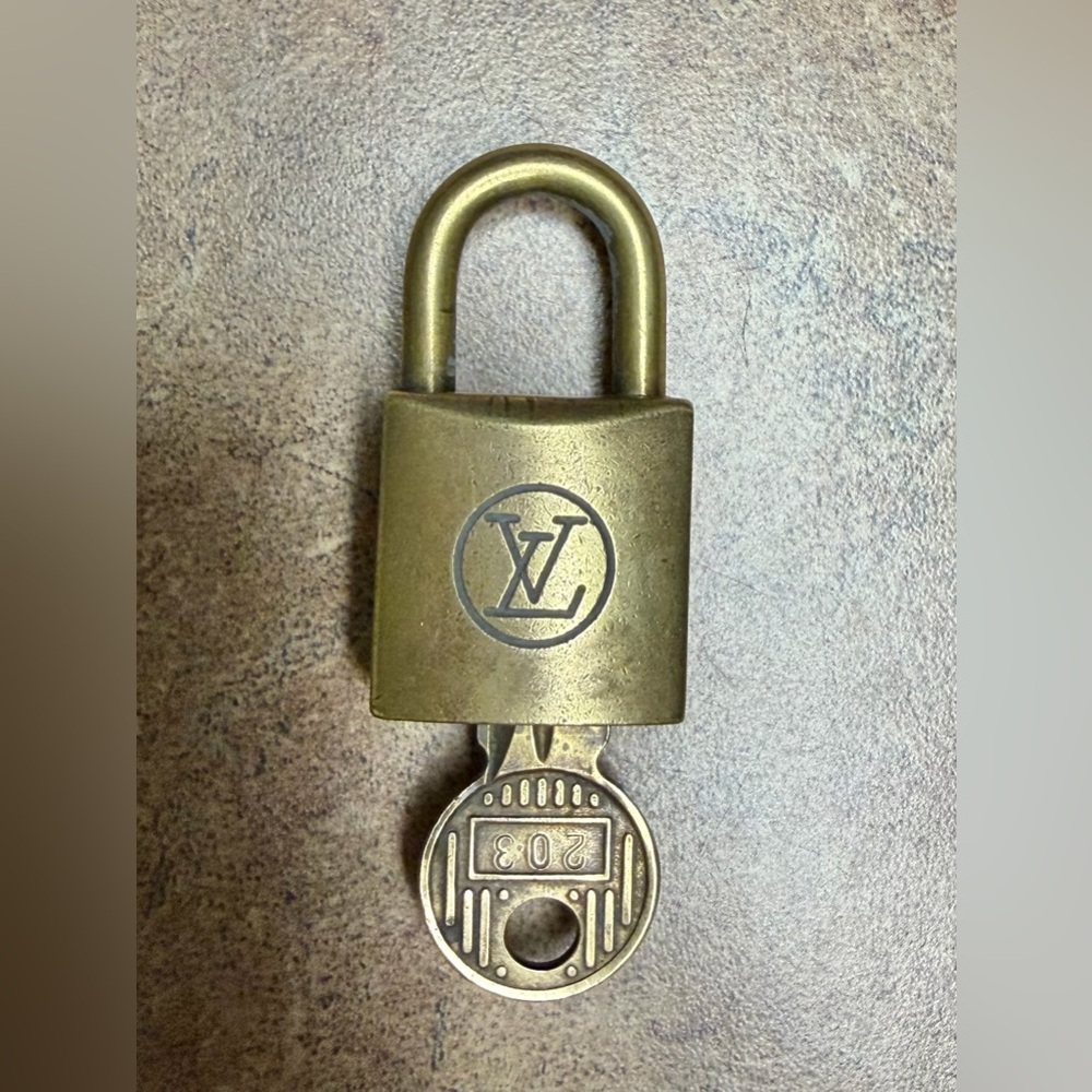 Authentic Louis Vuitton Vintage Lock And Key Set/Bag Charm/Jewelry Charm